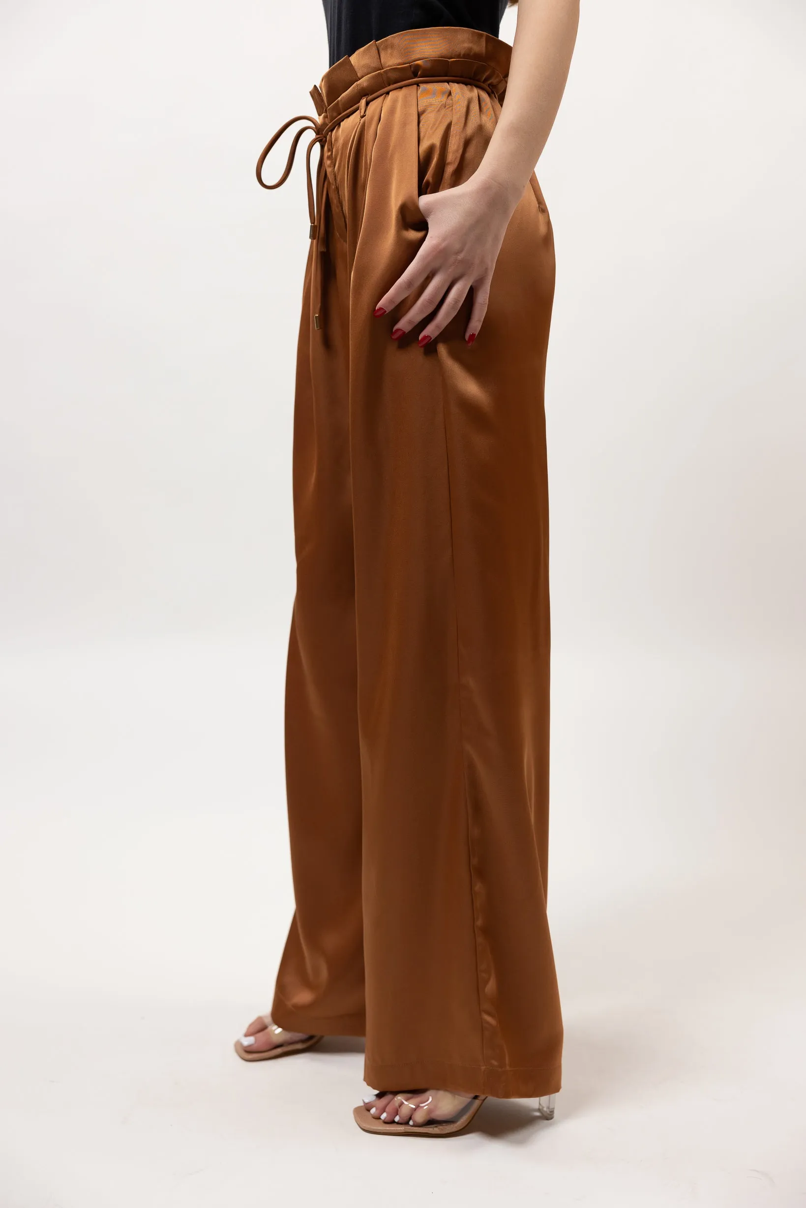 Sera Satin Wide Leg Pants