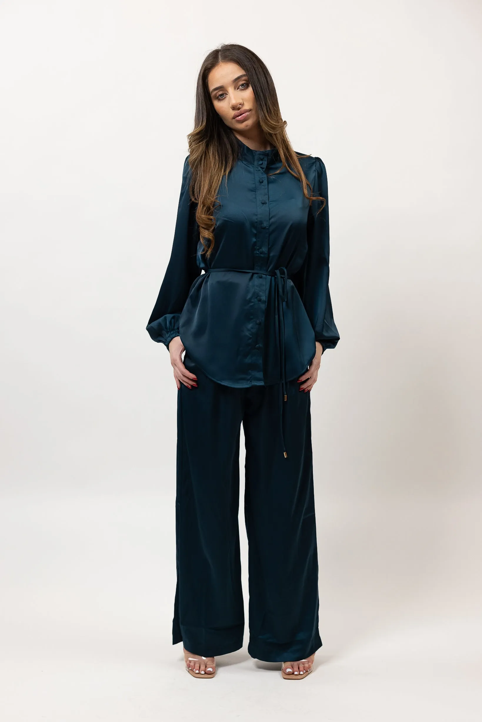 Sera Satin Wide Leg Pants