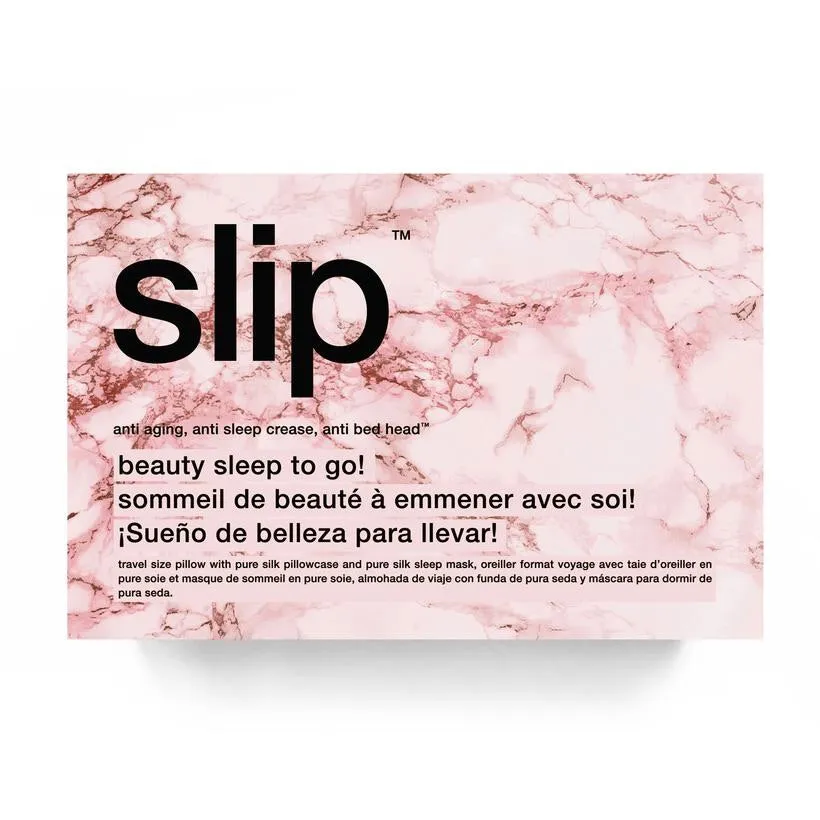 Slip travel set - pink marble