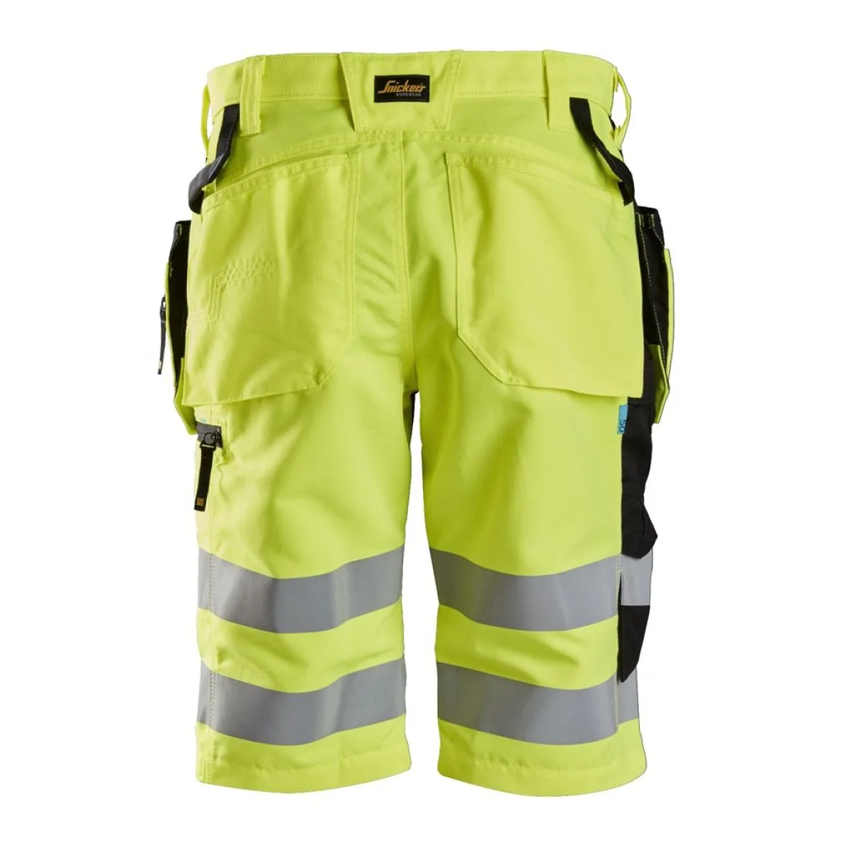 Snickers&#x20;6131&#x20;LiteWork,&#x20;High-Vis&#x20;Shorts&#x2B;&#x20;Holster&#x20;Pockets,&#x20;Class&#x20;1&#x20;-&#x20;High&#x20;Vis&#x20;Yellow&#x2F;Black