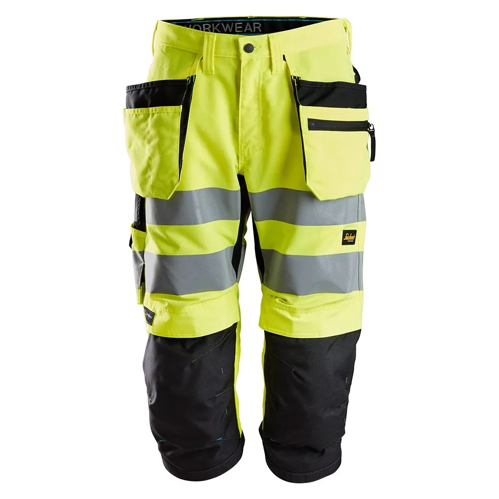 Snickers&#x20;6134&#x20;LiteWork&#x20;High-Vis&#x20;Pirate&#x20;Work&#x20;Trousers&#x20;with&#x20;Holster&#x20;Pockets&#x20;Class&#x20;2&#x20;-&#x20;High&#x20;Vis&#x20;Yellow