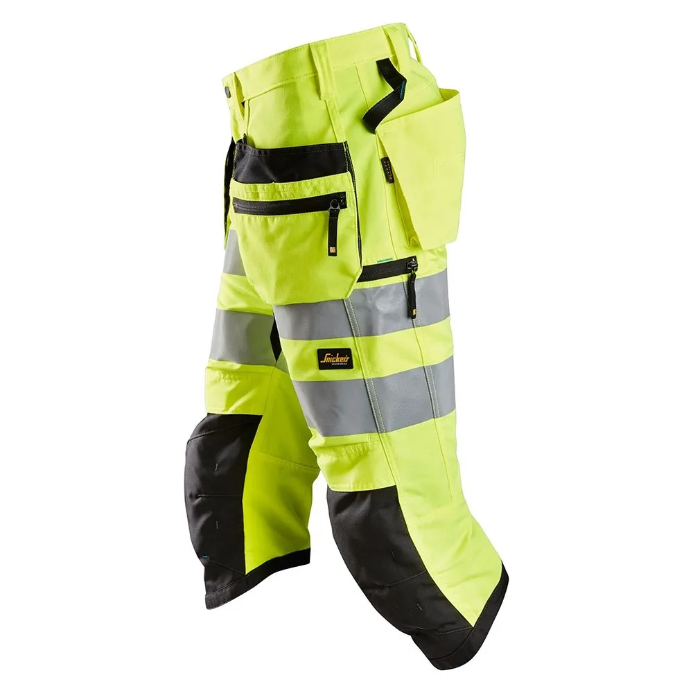 Snickers&#x20;6134&#x20;LiteWork&#x20;High-Vis&#x20;Pirate&#x20;Work&#x20;Trousers&#x20;with&#x20;Holster&#x20;Pockets&#x20;Class&#x20;2&#x20;-&#x20;High&#x20;Vis&#x20;Yellow