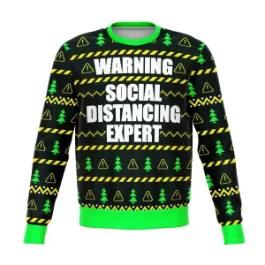 Social Distancing Expert Funny Ugly Christmas Sweater