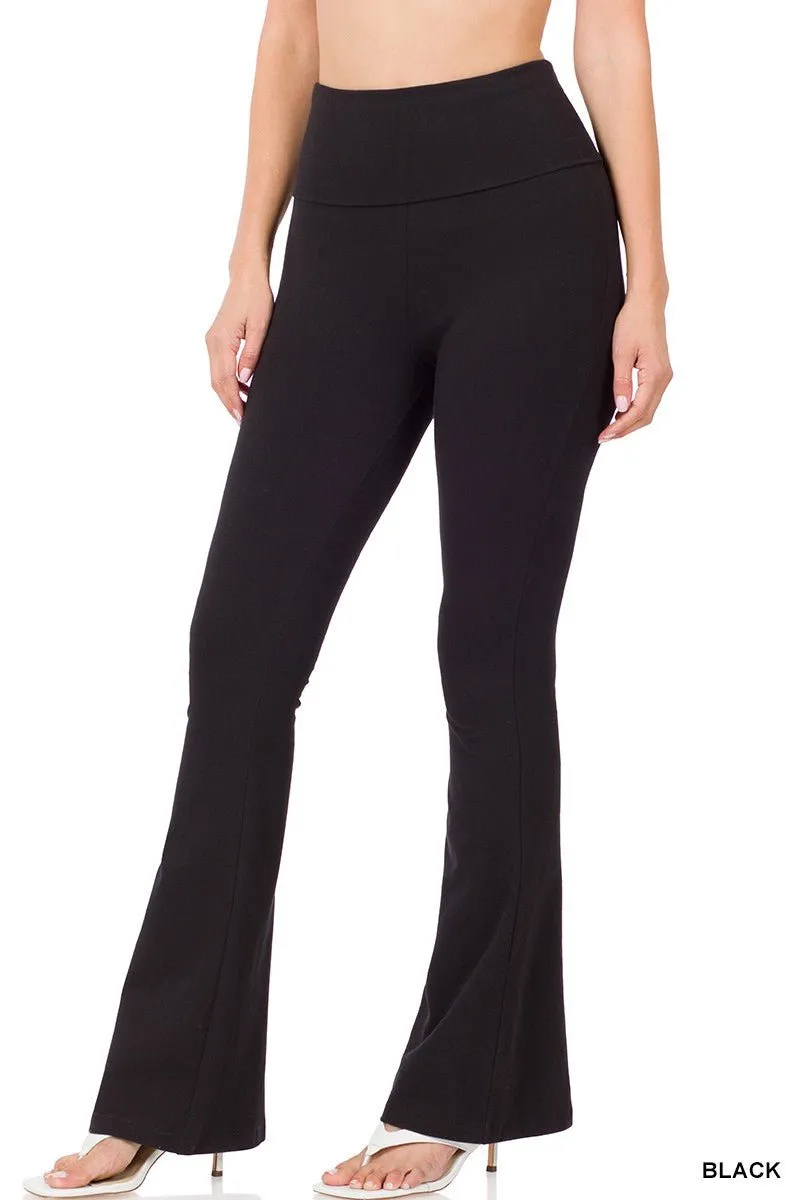 Solid Flare Cotton Leggings