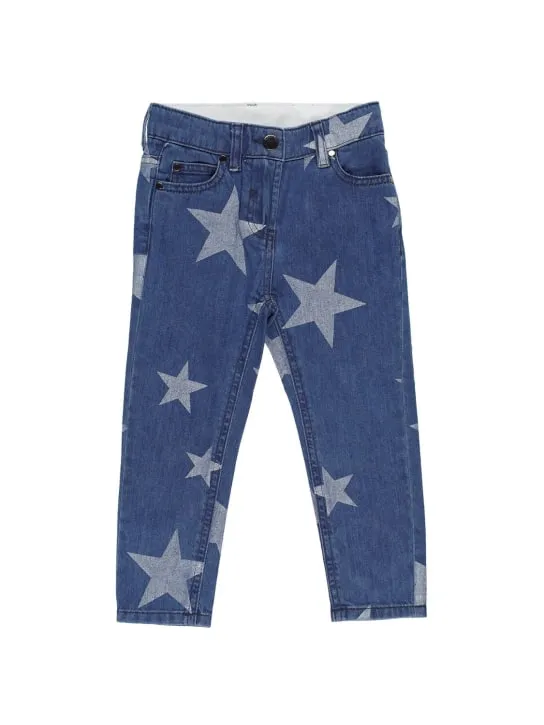 Stella McCartney Kids   Organic cotton denim jeans w/stars 