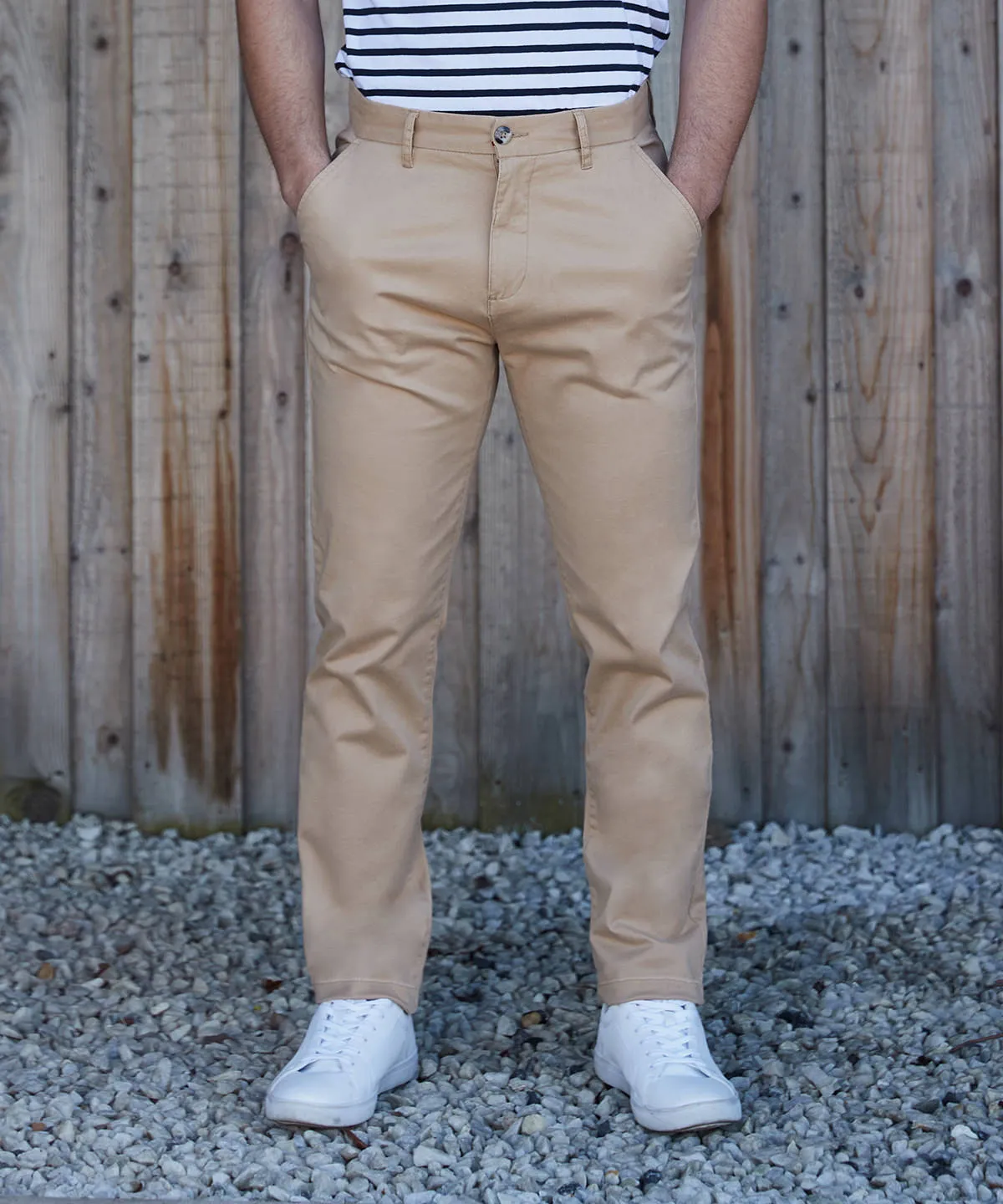 Stone - Stretch chinos