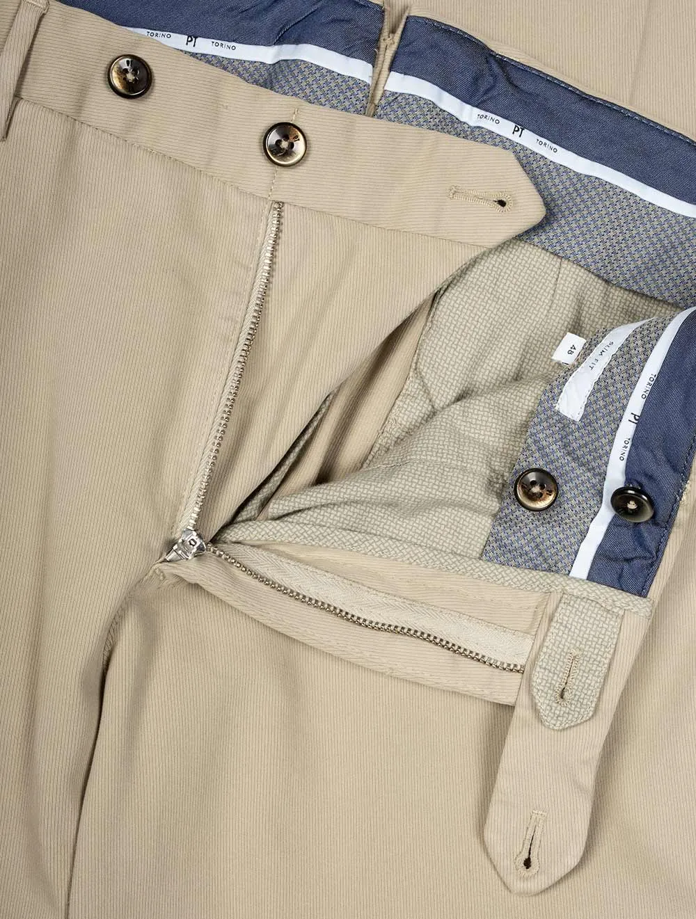 Stretch Cotton Chinos Beige