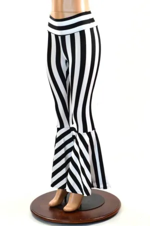 Striped High Waist Bell Bottom Flares