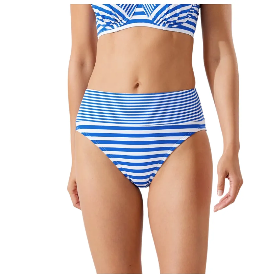 Tommy Bahama High Waist Bottom SS200272 - Breaker Bay Stripe Beaming Blue