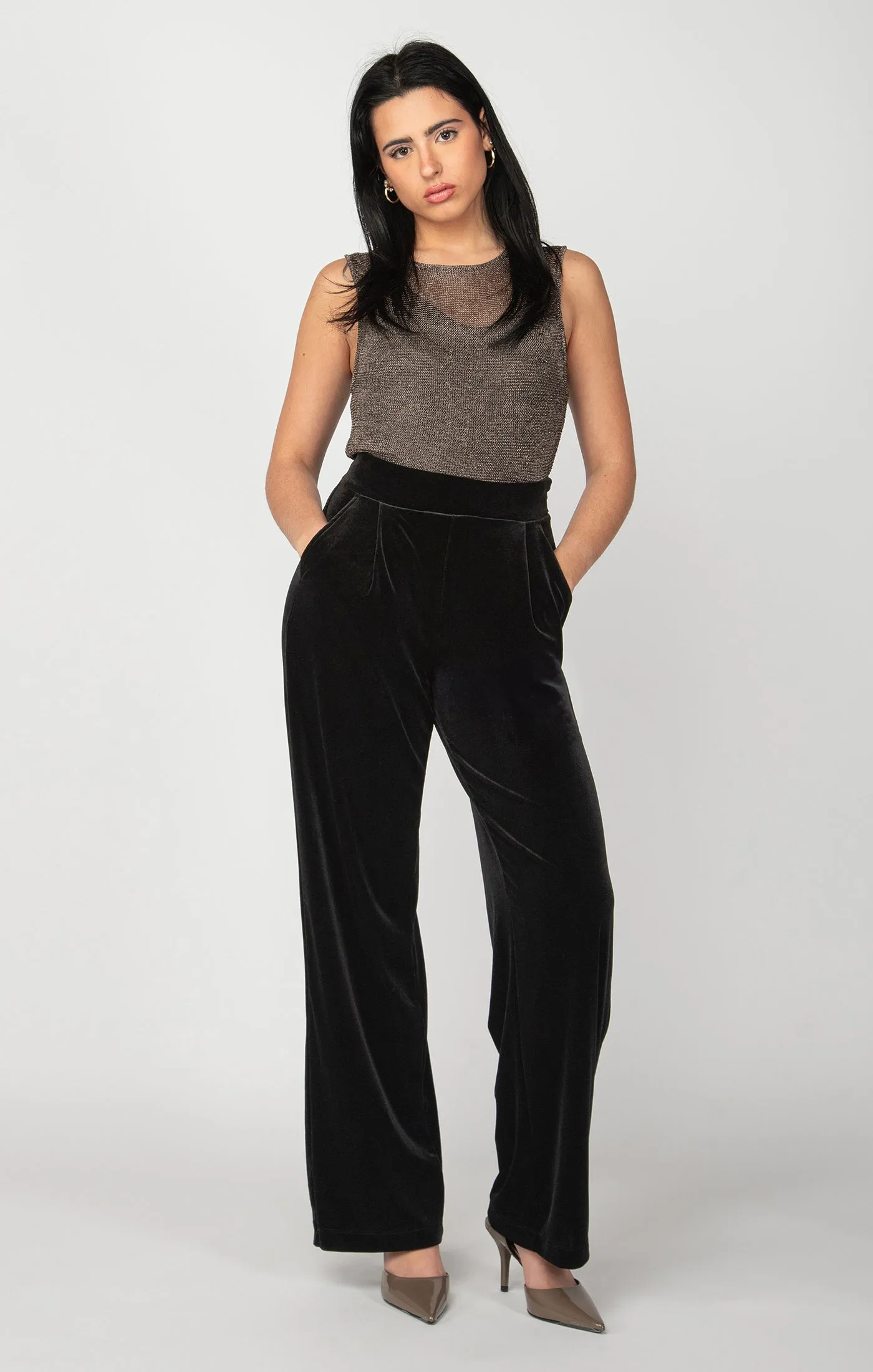 Velvet Wide Leg Pant