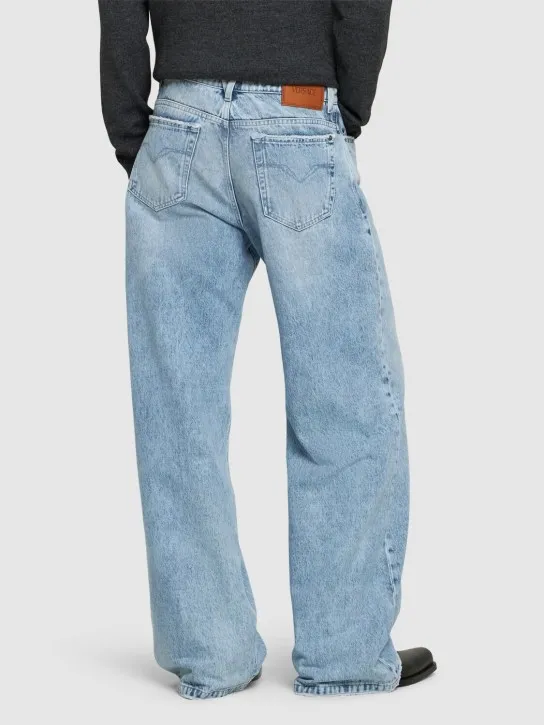 Versace   Stonewashed denim wide jeans 