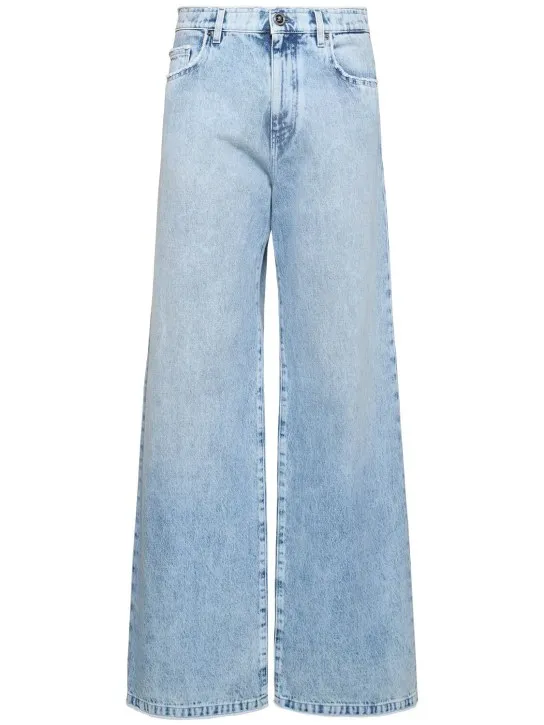 Versace   Stonewashed denim wide jeans 