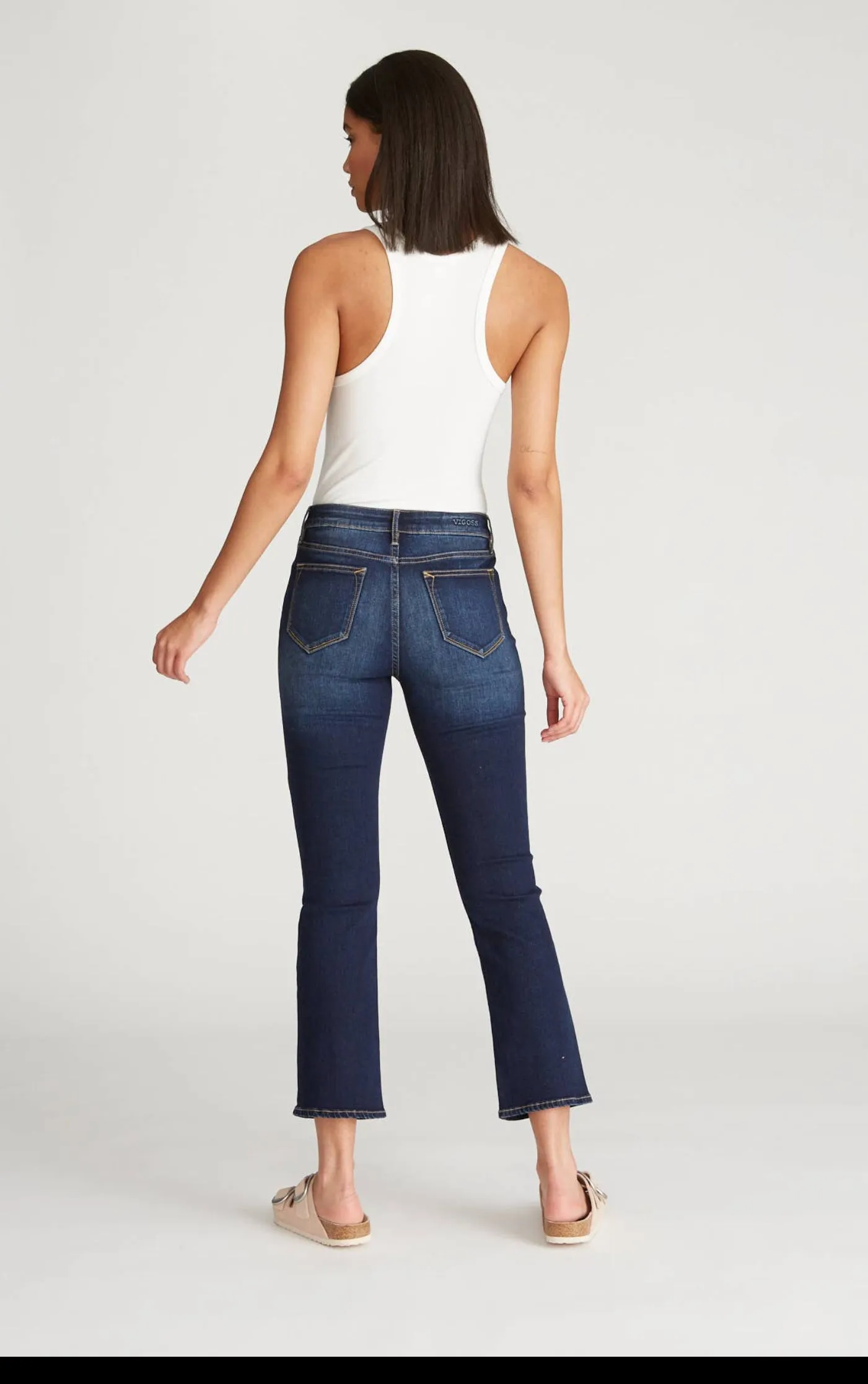 Vigoss Ace High Rise Cropped Luxe Stretch Bootcut Jeans