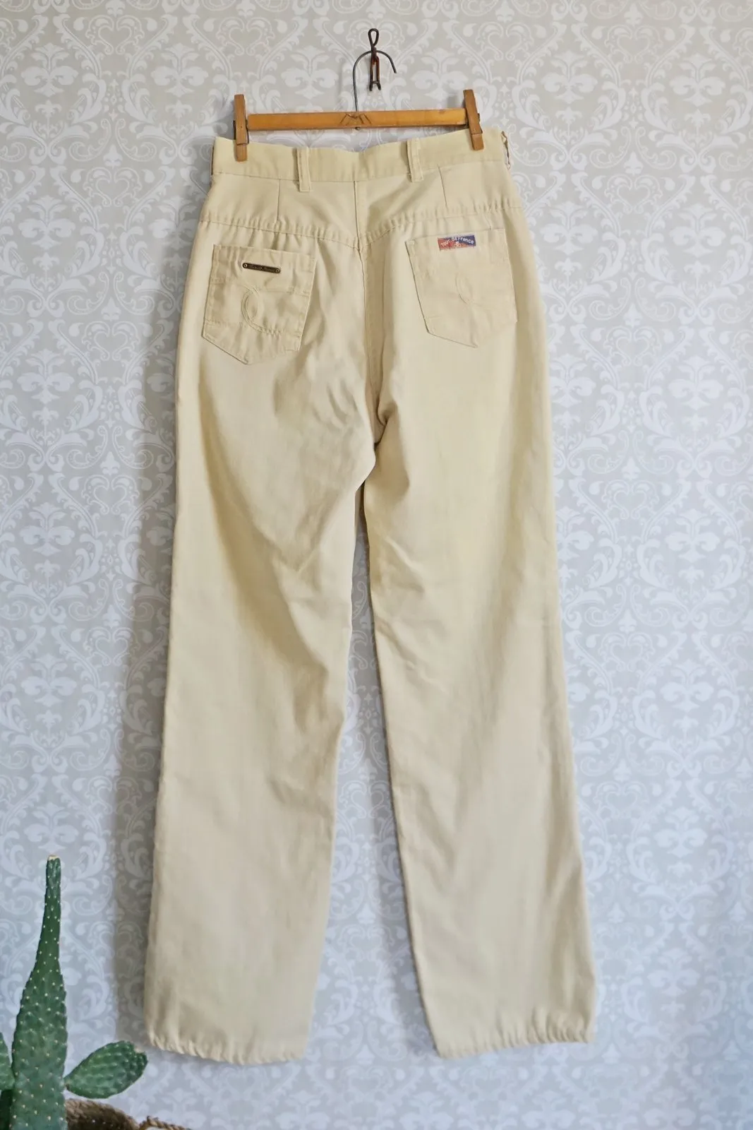 Vintage French Cream  High Rise Pants