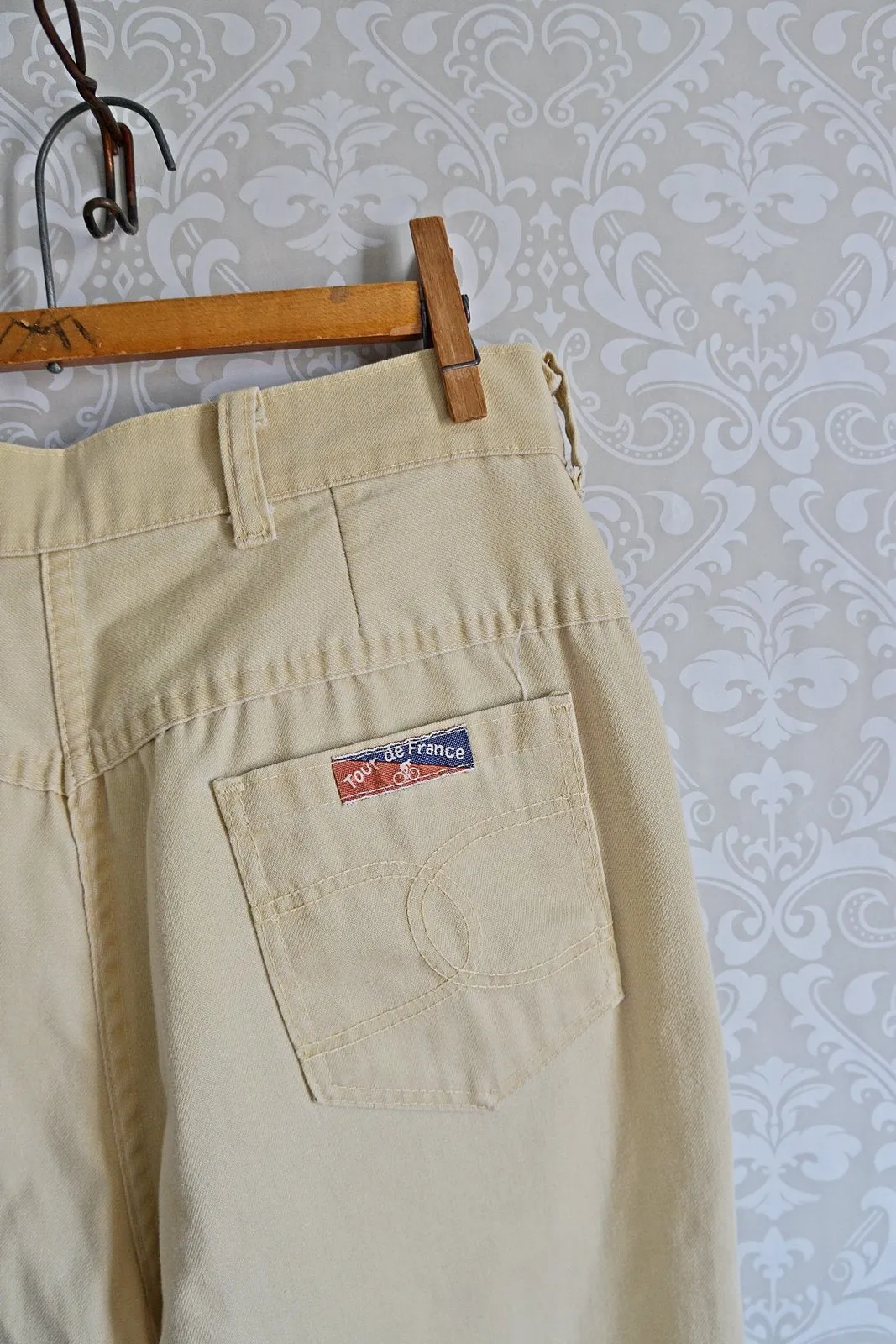 Vintage French Cream  High Rise Pants