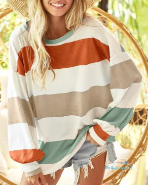 Waiting For Fall Stripe Waffle Knit Tunic