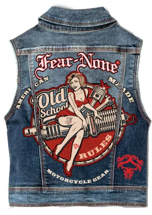 Womens  Big "Dolly" Rider Denim Highway Vest