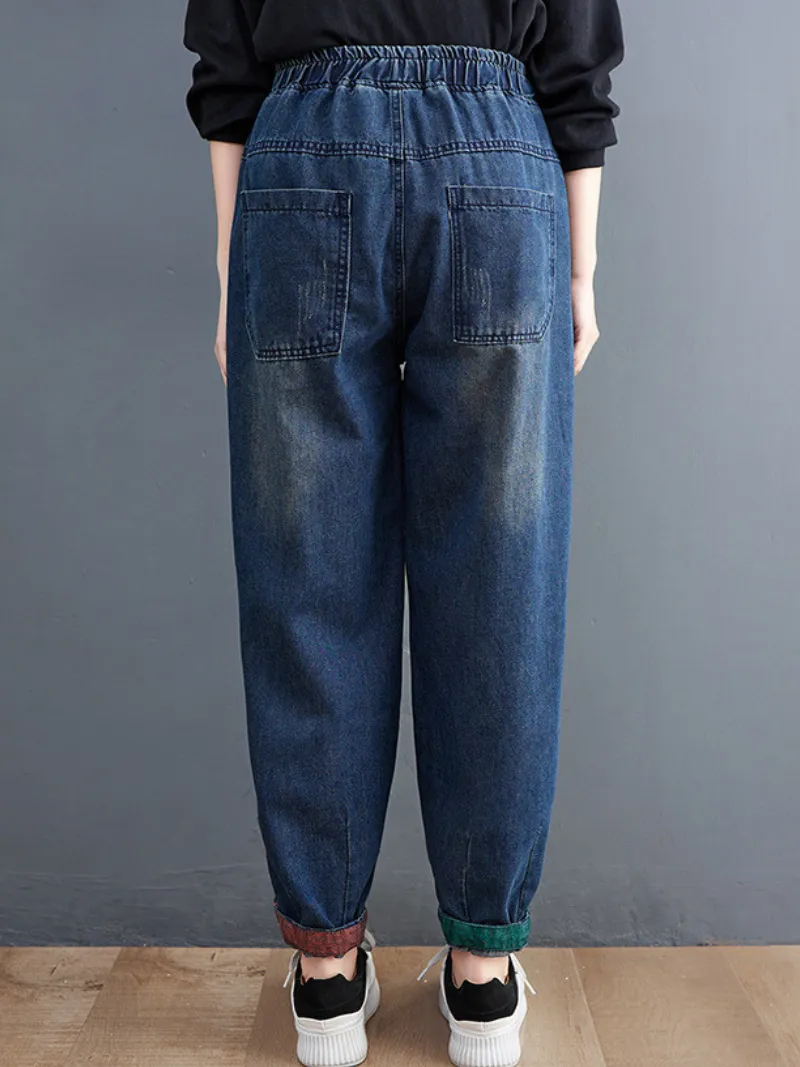 Wrangler Denim Blue High Waist Bottom Pants