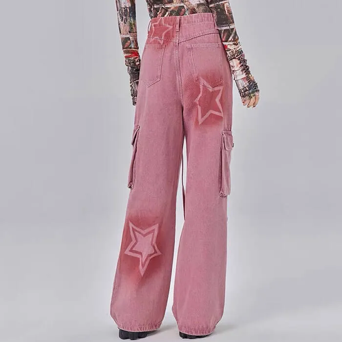 Y2K Graffiti Star Jeans